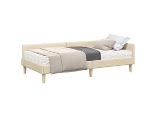 Lit simple 90x190 cm    coloris beige