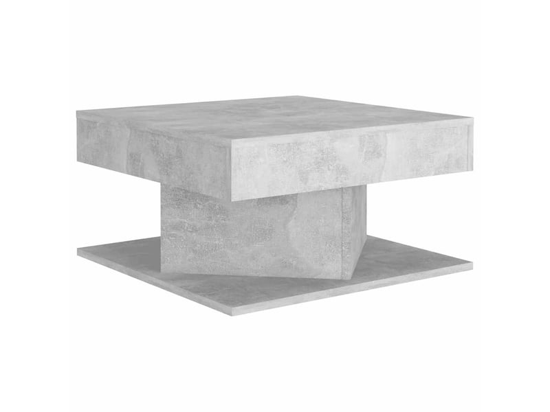  Table basse rectangulaire | table de salon gris béton 57x57x30 cm bois d’ingénierie  - Conforama A