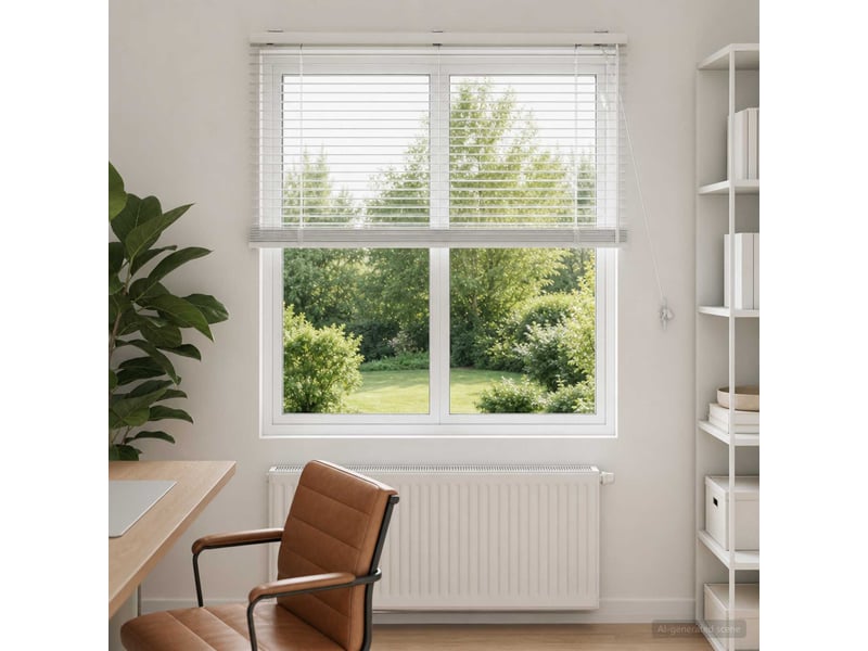 Store vénitien, store de fenêtre blanc 105 x 130 cm 35 mm cf47682 - Conforama B