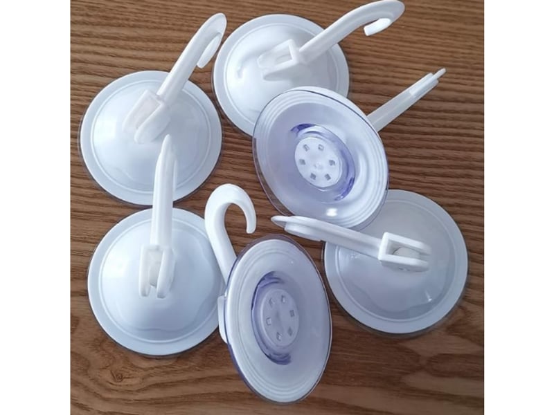  6 pièces crochets ventouse 70mm muraux cintres réutilisables étanche et non marquants pour manteaux écharpes serviettes sacs  - Conforama C
