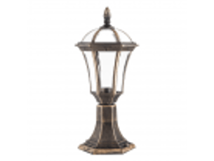 Lanterne de muret extérieur fabrilamp comino or vieilli, 1 x e27, ip44, 47,6 x 17,6 x 17,6 cm