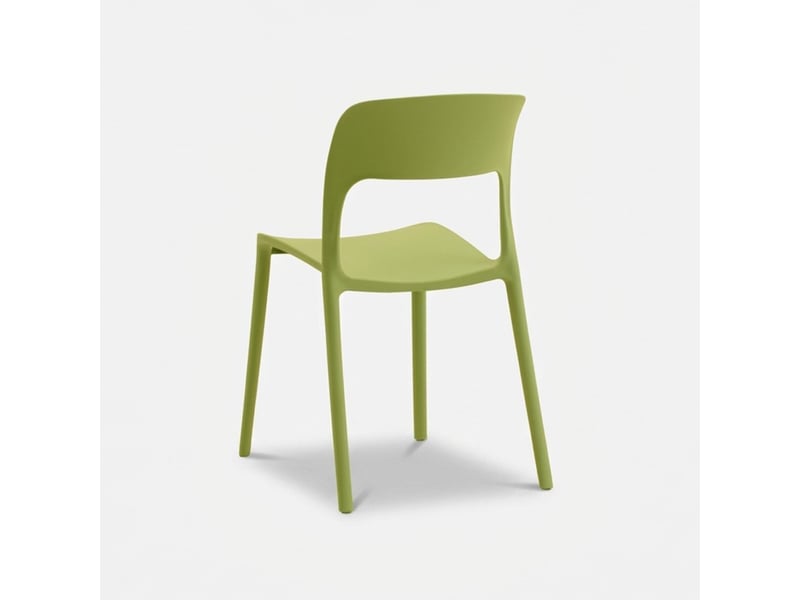  Lot de 2 chaises de salle à manger empilables numana - vert foncé  - Conforama E