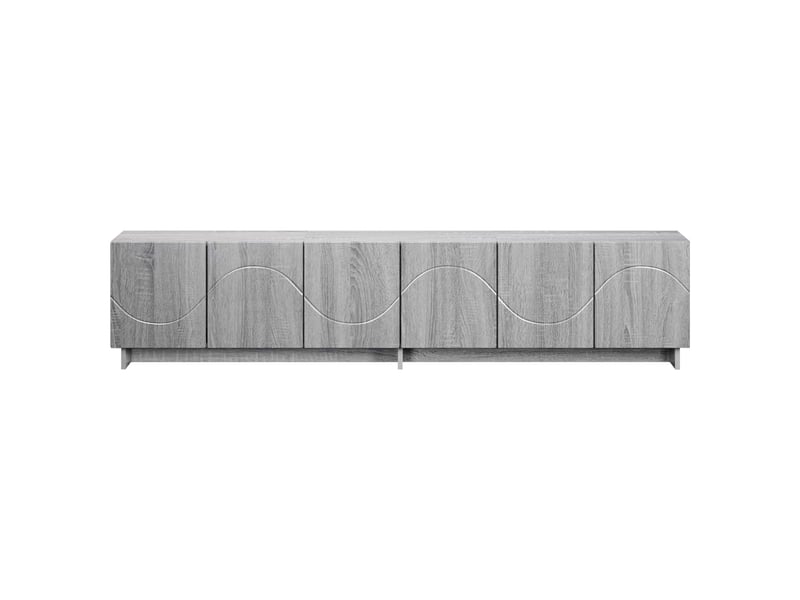  Meuble tv, banc tv 180x34,5x40 cm sonoma gris bois d'ingénierie shl65151  - Conforama D