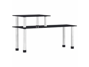 Étagère de cuisine, rangement de cuisine noir 45x16x26 cm verre trempé cf41442