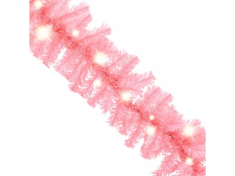  Guirlande de noël avec lumières led 5 m rose  - Conforama D