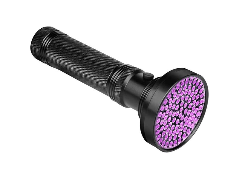  Lampe torche, lampe uv mis à niveau 100 led lampe de poche noir lumière ultraviolette  - Conforama C