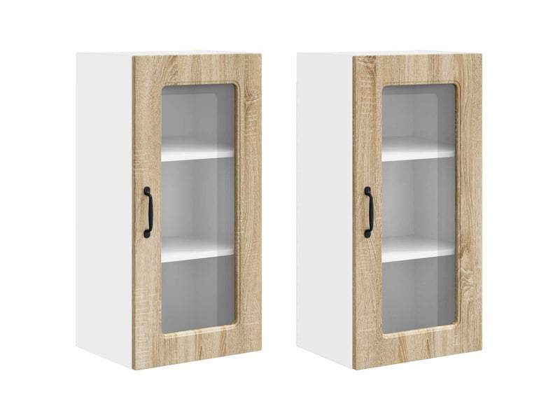  Meuble mural de cuisine | armoire de cuisine 2 pcs chêne sonoma shl9020  - Conforama A