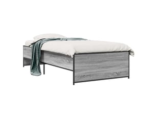 Lit simple 80x200 cm coloris gris