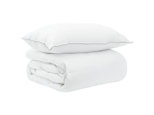 Ensemble de duvet 2 pcs - couette 137 x 200 cm hiver bambou blanc