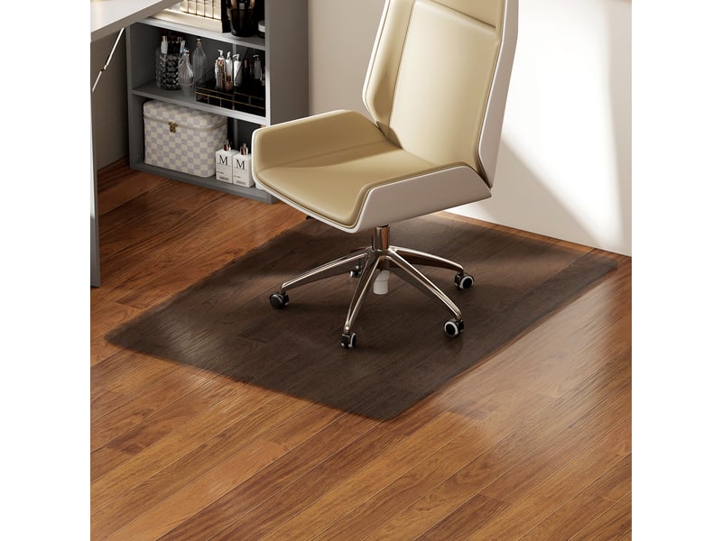  Tapis de chaise de rectangulaire bureau, antidérapants en plastique noir 120x90cm  - Conforama W