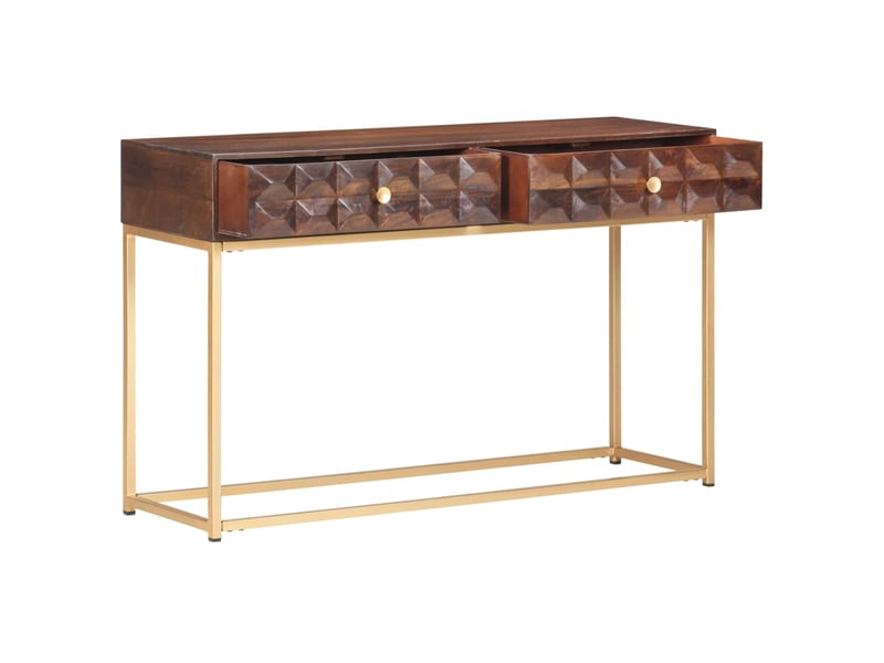  Console en bois de manguier massif 122x36x75 cm  - Conforama A