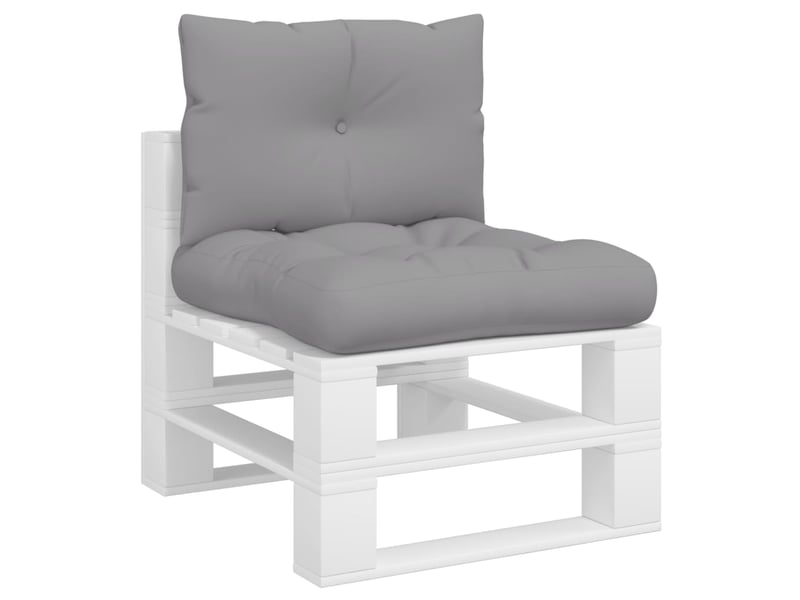  Lot de 2 coussins de palette, coussins de canapé gris tissu cf59532  - Conforama C