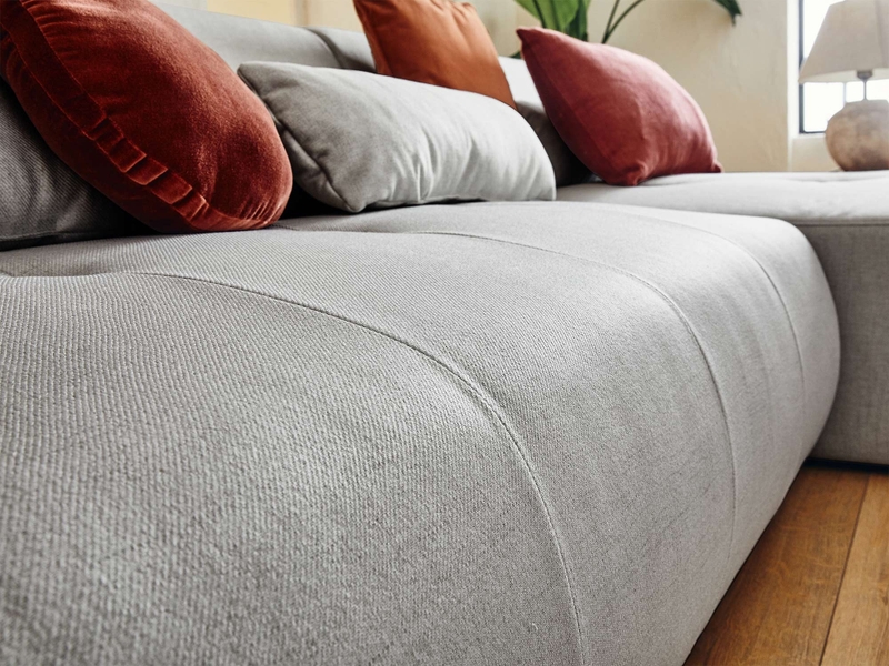  Onyx - canapé panoramique d'angle gauche 7 places - en tissu - lisa design - gris clair ONYX - Conforama D