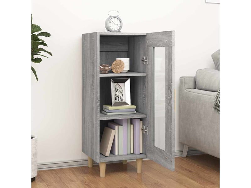  Buffet - bahut - meuble de rangement sonoma gris 34,5x34x90 cm bois d'ingénierie  - Conforama C