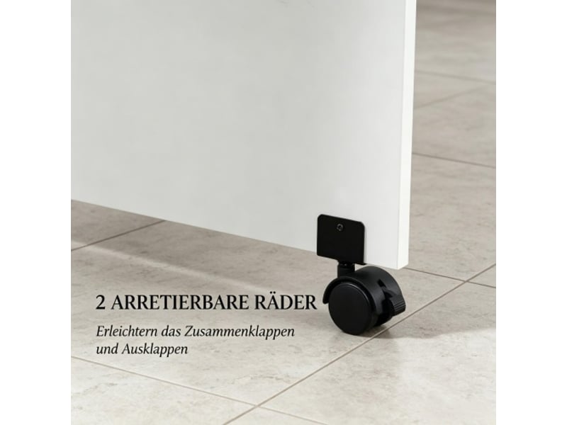 Table à manger pliante avec roulettes – table basse et table d’appoint mobile, compacte (1 pièce) - Conforama D