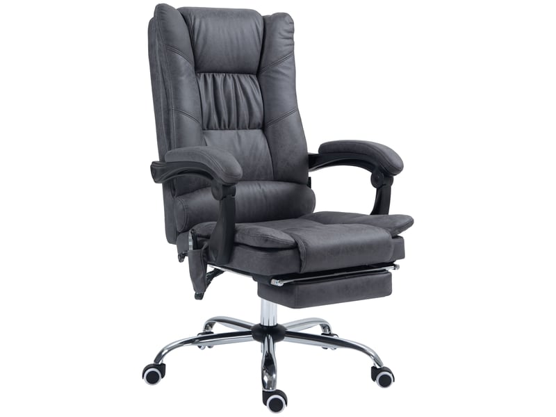  Fauteuil de massagefauteuil de bureau avec fonction massage, repose-pieds inclus, hauteur réglable, 64 cm x 70 cm x 118 cm, noir  - Conforama B