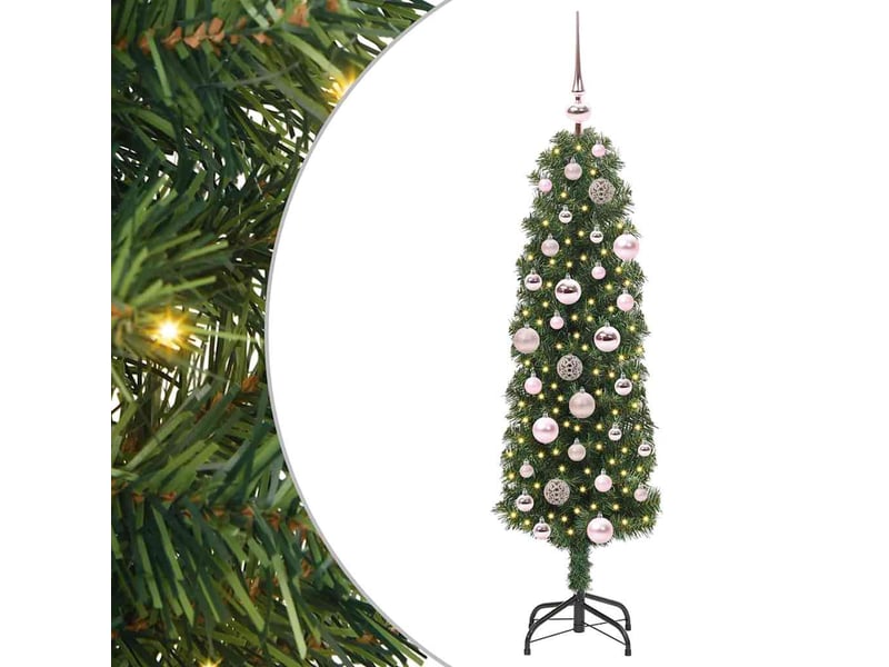  Sapin de noël artificiel, arbre de noël vert 120 cm pvc et acier et plastique shl616  - Conforama A