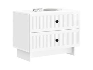 Table de chevet blanc brillant 62 x 34,5 x 47,5 cm