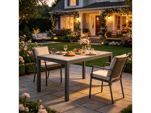 Table de jardin moderne, table à manger extérieure, table basse de jardin élégante et pratique
