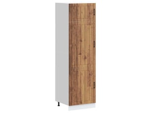 Meuble de rangement, armoire de cuisine lucca vieux bois bois d'ingénierie
