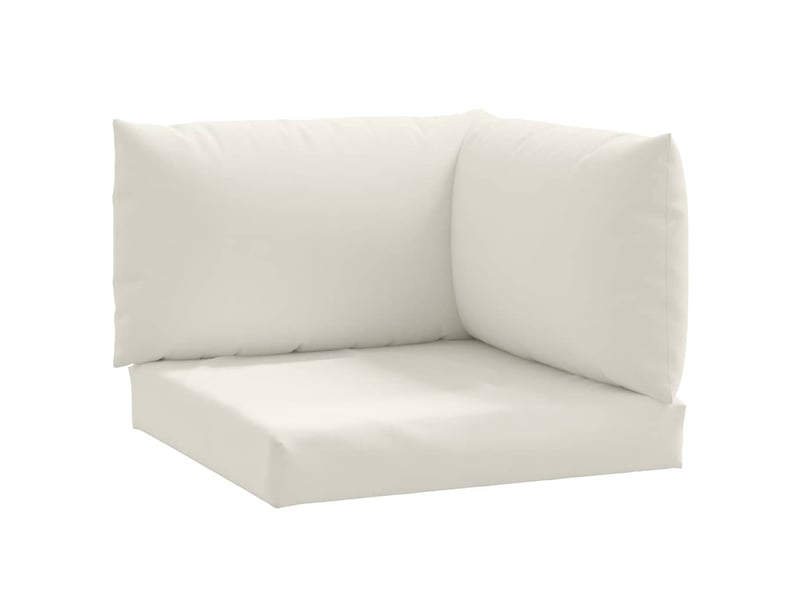  Lot de 3 coussins de palette, coussins de canapé crème mélangé tissu cf59669  - Conforama A