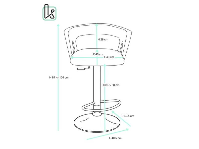  Lot de 2 tabourets de bar réglables pivotants simili cuir noir avec dossier ayo 124-AYO - Conforama R