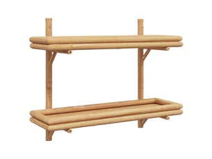 Étagère flottante, étagère suspendue montage mural marron 75 x 26 x 60 cm bambou cf42560