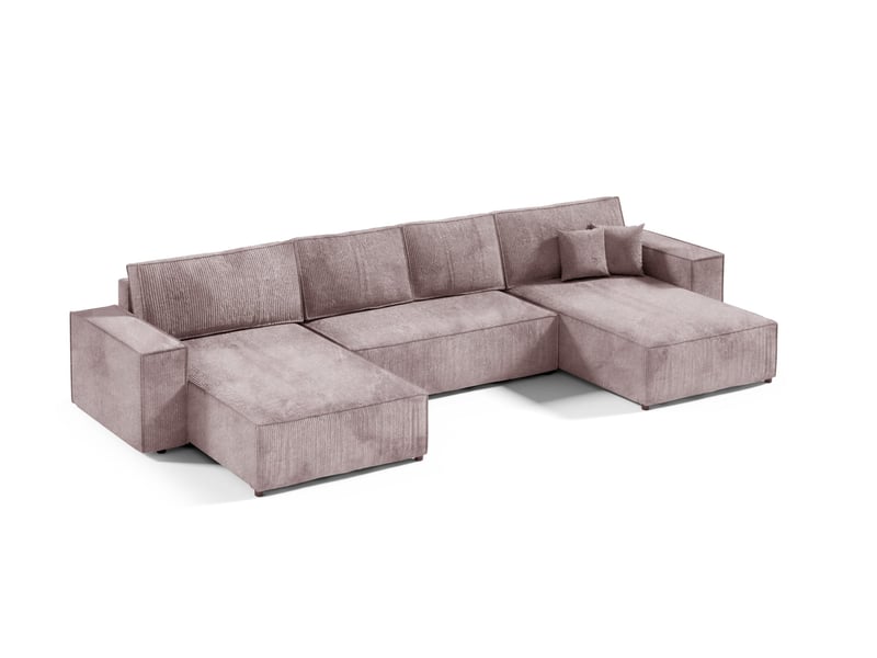  Canapé d'angle convertible mille u rose  - Conforama A