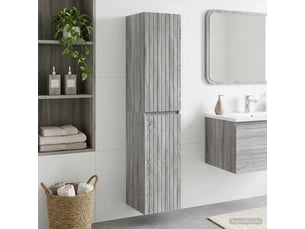 Cabinet salle de bain mural, meuble de rangement sonoma gris 33x34.5x160 cm shl9783