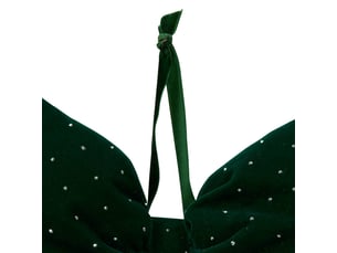 Nœud de sapin matelassé vert 24 x 20 cm