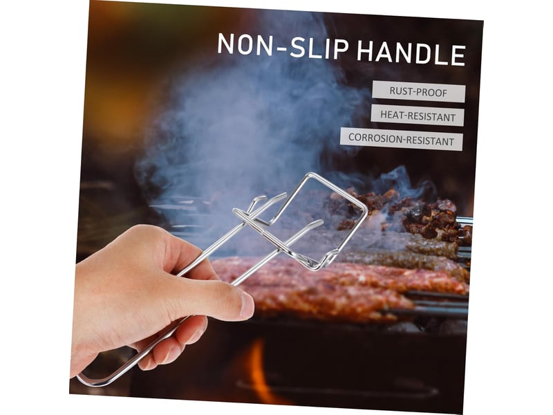 Pince anti-brûlure en acier inoxydable pour plaques de cuisson, poignée ergonomique antidérapante, pince à plaque de cuisine durable et pratique, écon GTR00797 - Conforama B