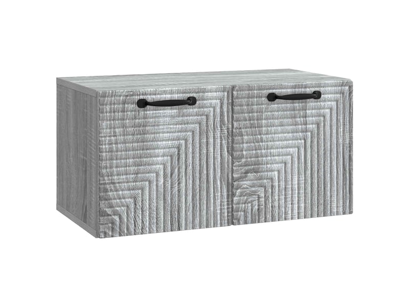  Meuble tv - banc tv - meuble de rangement mural sonoma gris 59,5 x 31 x 30 cm bois d'ingénierie  - Conforama A