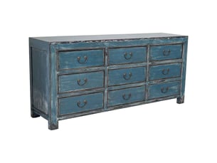Buffet en bois bleu 170x45x78 cm h