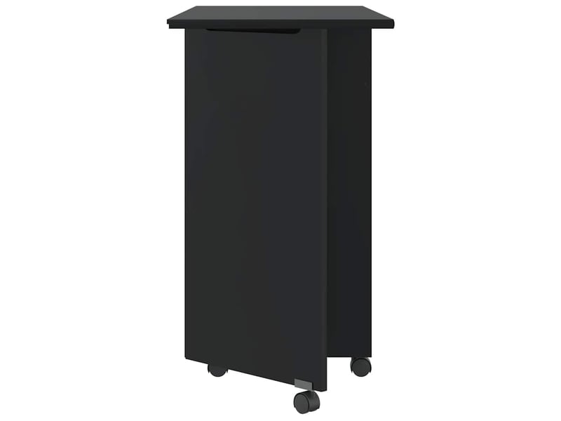  Armoire de rangement roulante avec bureau moss noir bois de pin solide  - Conforama D