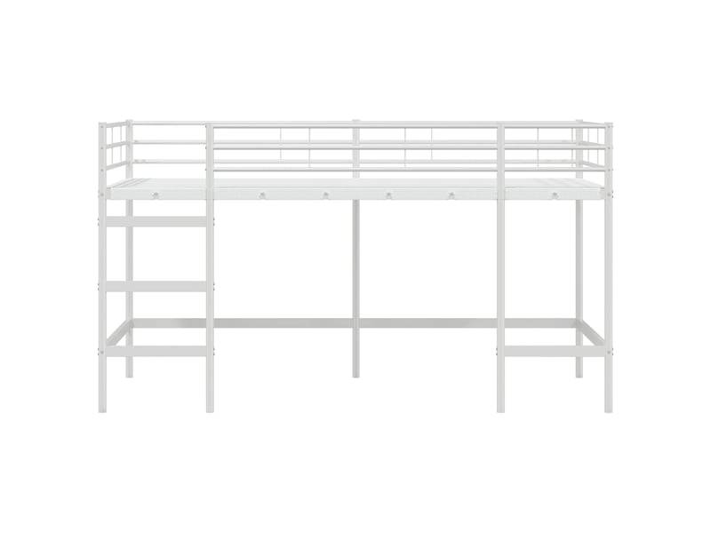 Lit mezzanine pour enfants - lit jeune uni blanc 80 x 200 cm acier  - Conforama E