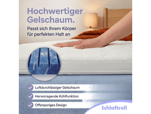 Surmatelas 180x200 cm  <strong>SCHLAFTROLL</strong> <strong></strong>