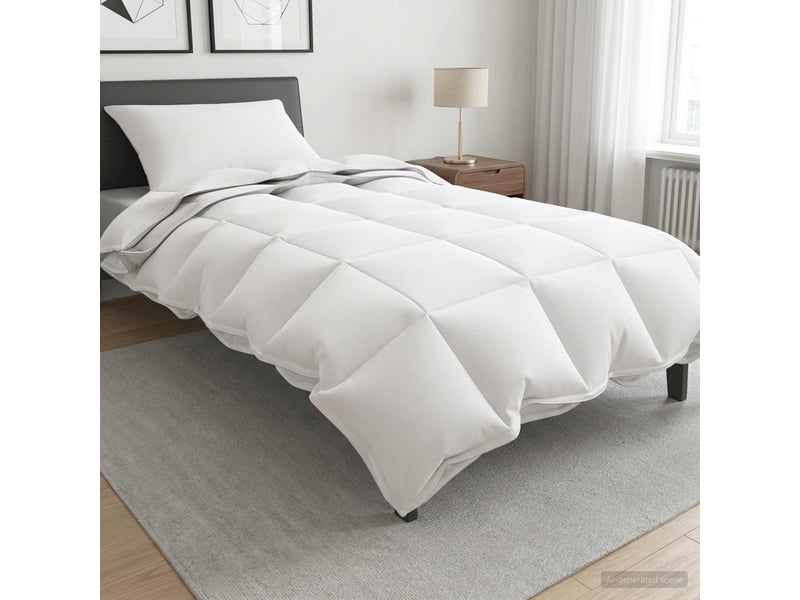  Ensemble de duvet annuel 2 pcs - couette 155 x 200 cm toutes saisons blanc  - Conforama B