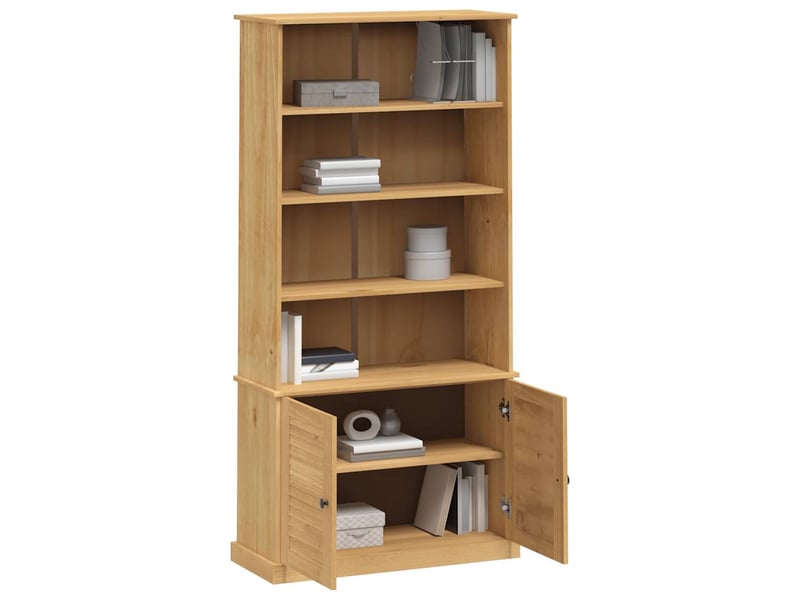  Bibliothèque, meuble de rangement salon vigo 85x35x170 cm bois massif de pin  - Conforama C