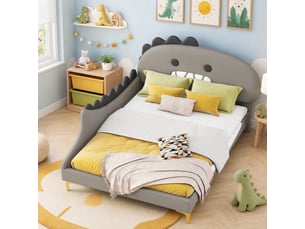 Lit 2 places 140x200 cm <strong>MAISENTIEL</strong>  <strong></strong> coloris gris
