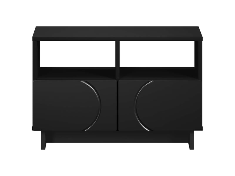  Meuble tv moderne, banc tv 60x34.5x40 cm noir bois d'ingénierie shl59377  - Conforama D