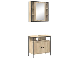 Ensemble de mobilier de salle de bain 2 pièces marron cf64233