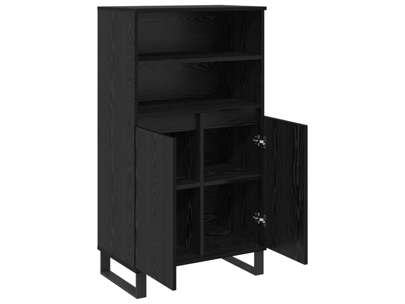  Buffet - haut armoire noir 60 x 36 x 110 cm bois d'ingénierie  - Conforama E