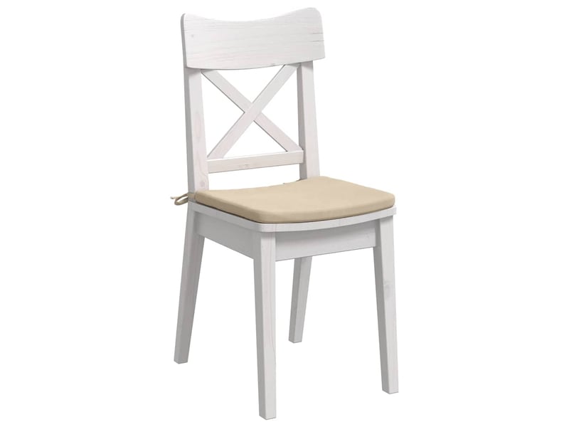 Lot de 4 coussins de siège, coussins décoratifs tissu en microfibre crème 40 x 40 x 3 cm cf59966 - Conforama C