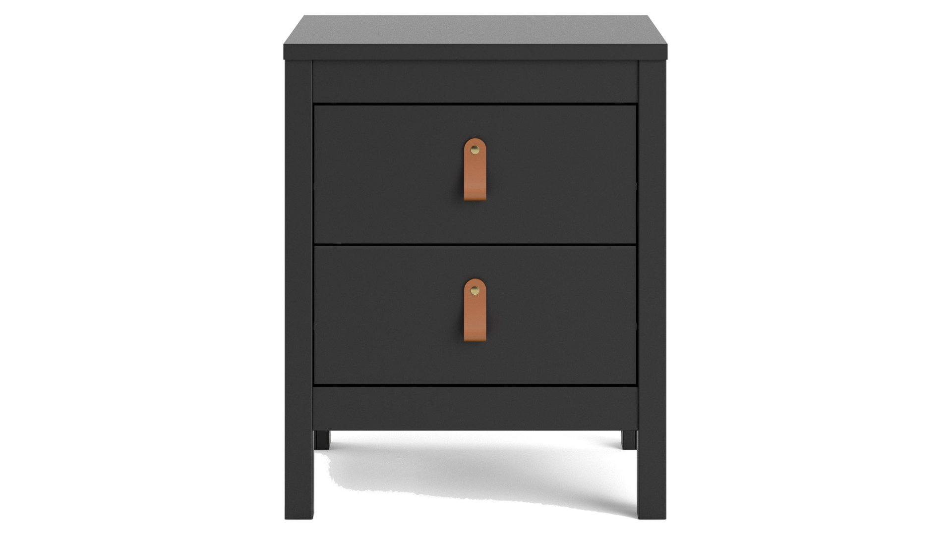 Chevet 2 tiroirs REAL coloris noir noir 54.1 Conforama