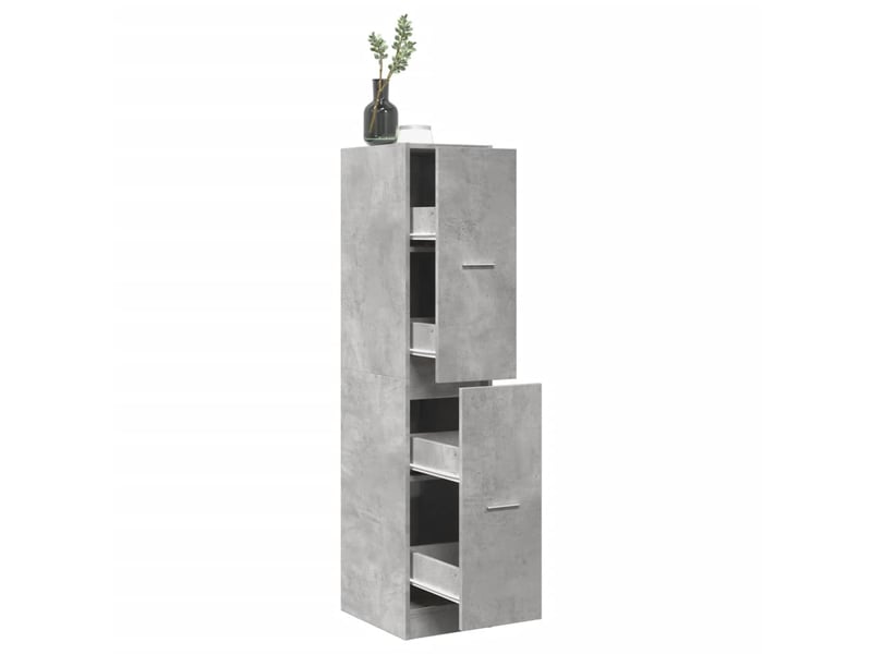  Meuble de rangement, armoire d'apothicaire gris béton 30x41x144,5 cm bois ingénierie  - Conforama B