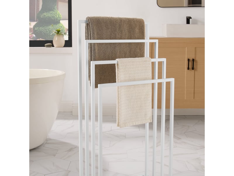  Séchoir à linge sur pied blanc en acier à 4 niveaux  - Conforama D