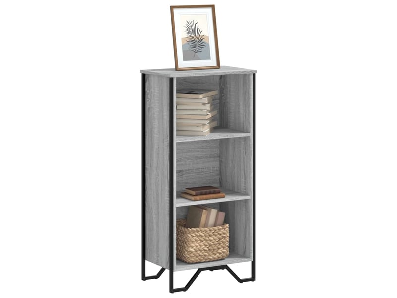  Bibliothèque, meuble de rangement salon sonoma gris 50x31x106 cm bois d'ingénierie  - Conforama B