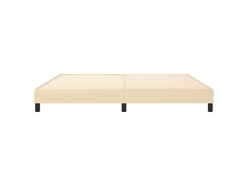  Lit double- lit adulte -  cadre de lit à lattes crème 200x200 cm tissu  - Conforama D