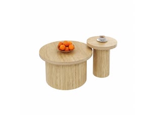 Table basse rond(e) coloris naturel  