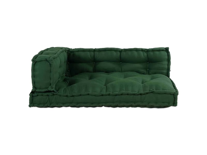  Coussin de canapé sur palette, coussin de chaise 3 pc tissu vert 120 x 80 x 38 cm cf54213  - Conforama D